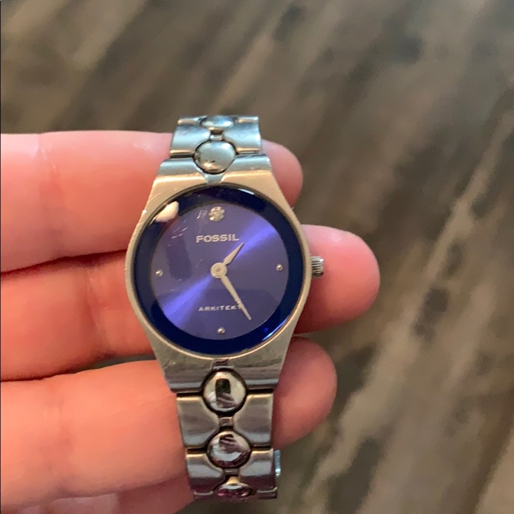 Cobalt blue fossil watch